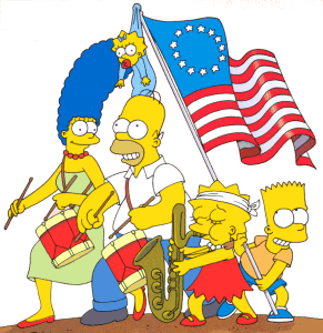 Полное разврата семейство Симпсонов, граждан США