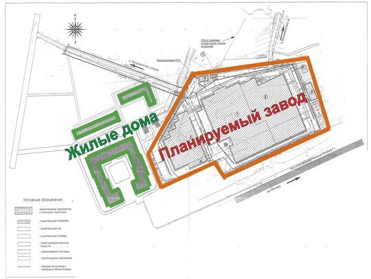 План застройки завода в Вяземах