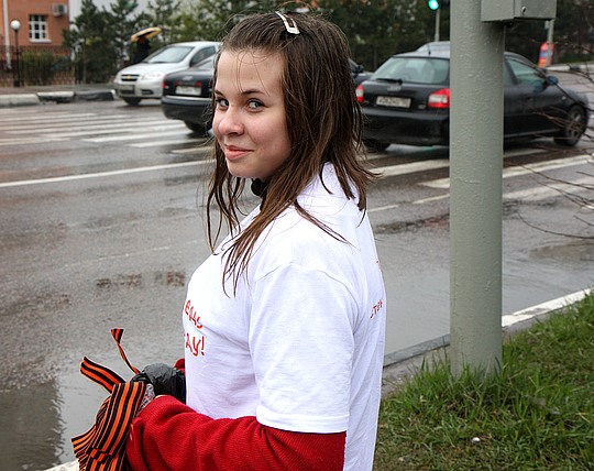 В Одинцово раздавали георгиевские ленточки с нарушением закона