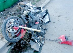 На Можайском шоссе в Одинцово разбился мотоциклист