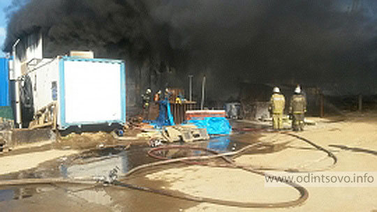 пожар на складах в Трехгорке