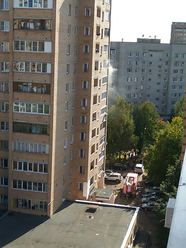 Пожар в квартире на улице Чикина