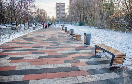Завершён первый этап создания пешеходной улицы в Одинцово