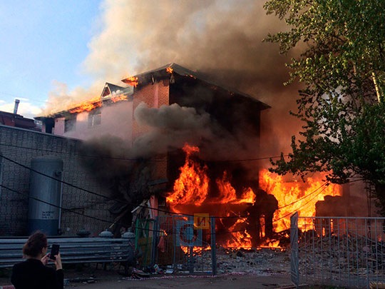 Пожар у станции Одинцово