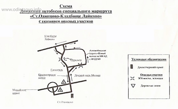 Баковское кладбище, кладбище Лайково, Схема движения автобуса на Пасху