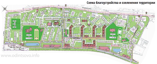 Реконструкция 7-7а микрорайона компанией «Стройтехинвест», Схема благоустройства и озеленения территории 7-7a