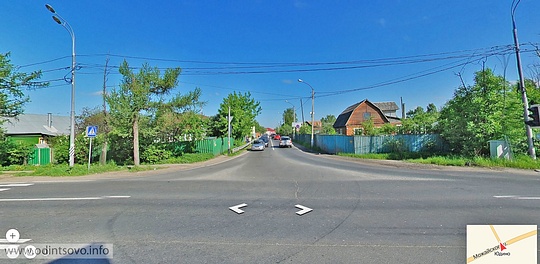 Дороги Одинцовского района, Можайское шоссе, поворот на ж\д переезд Перхушково