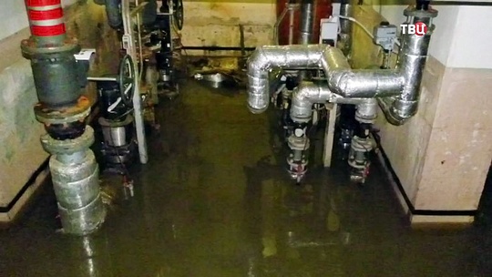 Сточные воды затопили подвалы домов в Новой Трехгорке, Затопленные подвалы нечистотами