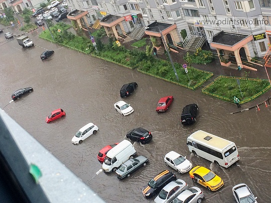 «Новая Трехгорка», ул. Кутузовская, Одинцово затопило, дождь, ливень, потоп