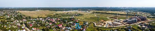 Панорама строительства в Лайково со стороны села, Строительство «Лайково город-события» (состояние на 12.09.2017)