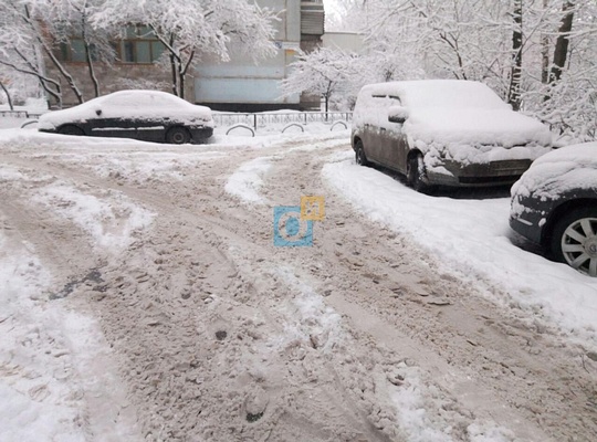 Можайское шоссе, дом 63, Дворы Одинцово утопают в снегу