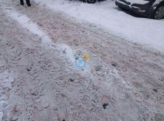 Комсомольская улица, дом 18, Дворы Одинцово утопают в снегу