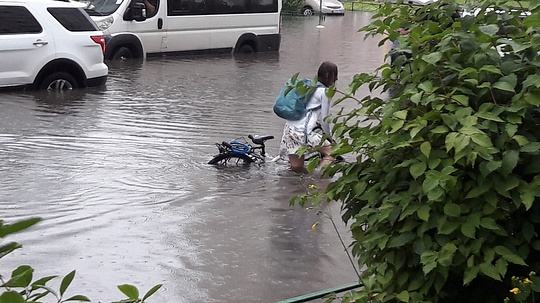 Потоп на Кутузовской улице в Новой Трёхгорке, Улицы Одинцово опять ушли под воду