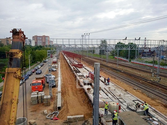 Железнодорожники строят новую платформу у станции «Одинцово», Июль