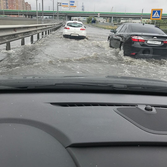 Эстакада в Гусарской Балладе, Потоп в Одинцово 19 июля