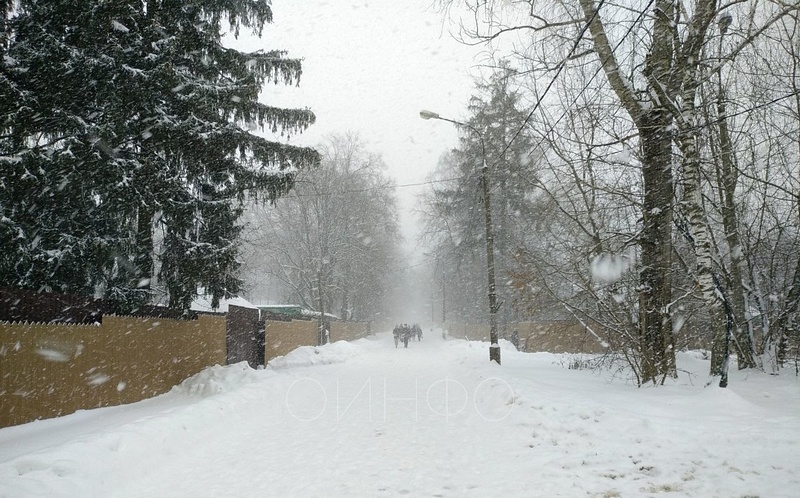 Снегопад 3 декабря, Интернациональная улица Одинцово, Декабрь