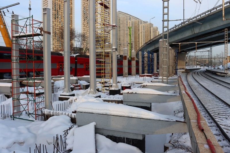 Реконструкция станции МЦД «Беговая»: стартовало строительство конкорса для пассажиров