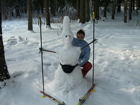 "Косой" закосил на лыжах!, Конкурс снеговиков от «Одинцово-ИНФО» и «Позитроники», Снеговик, заяц, bagira5